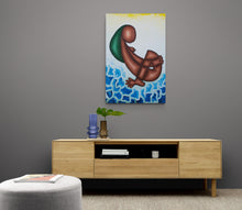 "Cannoball Dive" by Daniel Burtea, Oil on Canvas