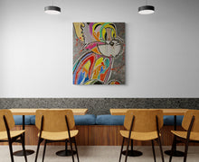 "Love" by Daniel Morales, Pastels and Spray Paint on Canvas