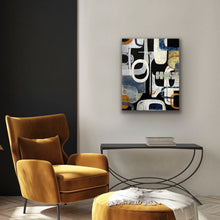 "Give and Take" by Carla Cohen, Mixed Media on Wood Panel
