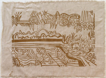 ”Tribe Called Camber Sands.” By  Rostislav Romanov, Lino print on Linen