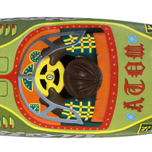 "Atom Tin Toy 153" by Dwight Touchberry, Mixed Media on Recycled Surfboard