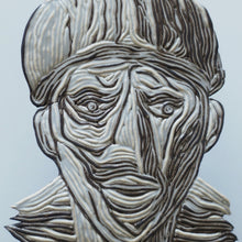 "Portrait of an artists (Daniel Arsham)" by Daniel Monroe, Ceramic Scuplture
