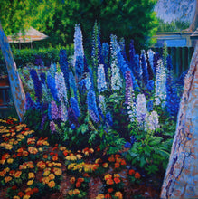 "Delphinium” By Ruben Zavala, Oil on Canvas