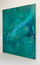 "Sparkling Wave of Emerald" by Emery Marczinko, Mixed Media on Canvas