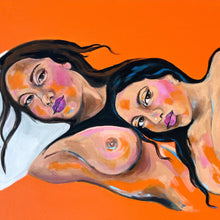 "Last Night Together" by SAB, Acrylic and Pastels on Canvas