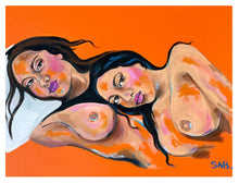 "Last Night Together" by SAB, Acrylic and Pastels on Canvas