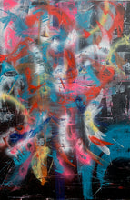 “Electra” By Rachel Camilleri, Acrylic and Spray Paint on Canvas