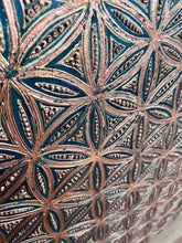 "Flower of Life - (pattern) Petrol" by  Natalia Schäfer, Mixed Media on Canvas