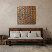 "Flower of Life - (pattern) Petrol" by  Natalia Schäfer, Mixed Media on Canvas