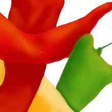 "Dancing Peppers" by Paul Michael Glaser, Digital Painting on Archival MOAB