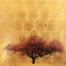 "Prunus Serrulata In Excelsis VIII" by Robert Pereira Hind, Gold Leaf Schlag Metal