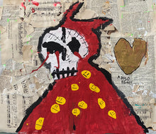 "Stitched Together" by Darious Hart, Mixed Media on Paper