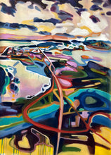 "A Movement Across Time" by Hartini Gibson, Acrylic and Oil on Canvas