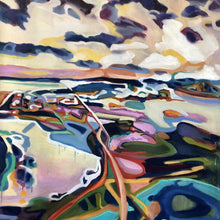 "A Movement Across Time" by Hartini Gibson, Acrylic and Oil on Canvas