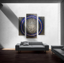 "3 Piece" by Christine Hausserman, Triptych Mixed Media on Metal