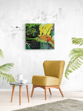 "Rododendron Garden" by Ilya Schar, Genuine Gems on Wood Panel