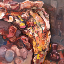 "Cheesy Fingers" By Sienna Browne , Oil on Canvas