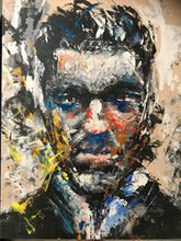 "Vincent Cassel Colored” By Eric Son, Mixed Media on Wood