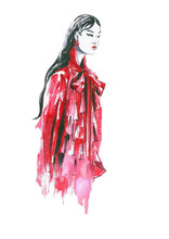 "Valentino PRE-FALL 2019" By Olga Bakke, Water Color Paper