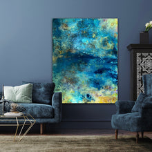 "Lagoon - Element s Series-Water" by  Natalia Schäfer, Mixed Media on Canvas