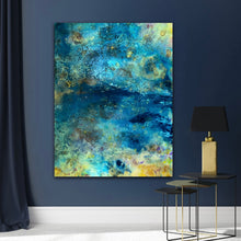 "Lagoon - Element s Series-Water" by  Natalia Schäfer, Mixed Media on Canvas