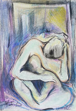 “Untitled” By Fahimeh Sorkhabi, Oil Pastel and Pencil on Paper