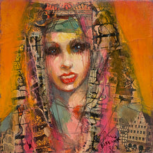 "Sunrise" by Joshua Burbank, Mixed Media on Wood Panel