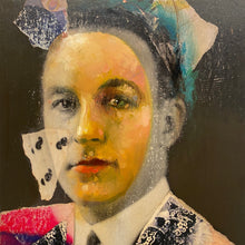 "Untitled" by Joshua Burbank, Mixed Media on Wood Panel