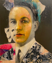 "Untitled" by Joshua Burbank, Mixed Media on Wood Panel