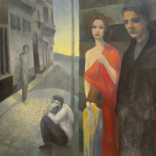 "Red Dress" by Joshua Burbank, Oils on Wood Panel