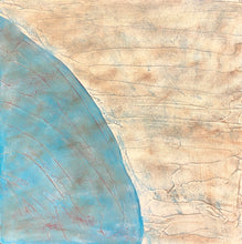 "Blue and White Moon" Triptych by Mimi Silverman, Oils on Wood Panel