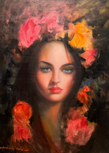 "Autumn Girl" by Hadi Helali, Oils on Canvas