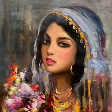 "Kurdish Girl" by Hadi Helali, Oils on Canvas