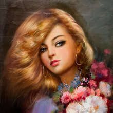 "Azari Girl" by Hadi Helali, Oils on Canvas