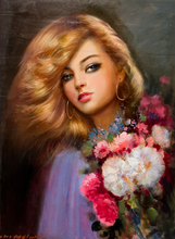 "Azari Girl" by Hadi Helali, Oils on Canvas