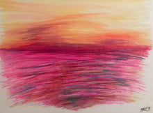 “Rise or Set?” By Russell Robinson, Ink on Canvas