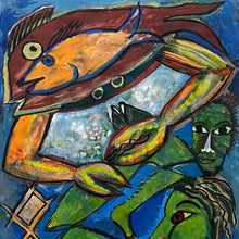 "Ajedrez" by Oscar Martínez, Acrylic on Paper