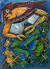 "Ajedrez" by Oscar Martínez, Acrylic on Paper