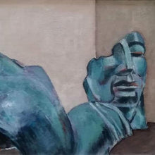 In Blue by Ljupka Mitic-Madic, Acrylic on Panel Canvas (Framed)