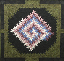 "Twirling Leaves #2" by Jean M. Judd, Thread on Commercial Textile