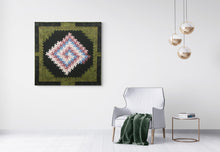 "Twirling Leaves #2" by Jean M. Judd, Thread on Commercial Textile