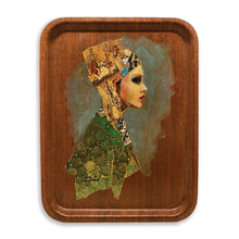 "Untitled" by Joshua Burbank, Mixed Media on Vintage Pressed Wood Tray