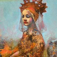 "Breathe" by Joshua Burbank, Mixed Media on Wood Panel