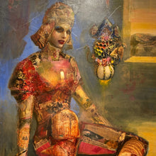 "Honey" by Joshua Burbank, Mixed Media on Wood Panel