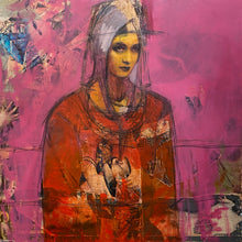 "Creep" by Joshua Burbank, Mixed Media on Wood Panel