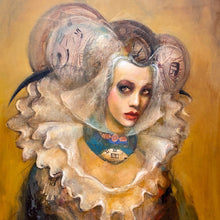 "In Medici" by Joshua Burbank, Mixed Media on Wood Panel