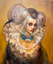 "In Medici" by Joshua Burbank, Mixed Media on Wood Panel