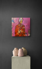 "Creep" by Joshua Burbank, Mixed Media on Wood Panel
