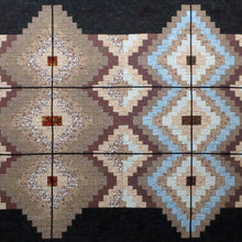 "Fractured 'Gello #3: Autumn to Winter" by Jean M. Judd, Hand Stitched Thread on Textile