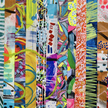 "No. 3621" by Katya Saab, Mixed Media on Stitched Canvas